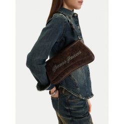 Torebka Guess Jeans. Brązowe torebki klasyczne damskie Guess Jeans, z jeansu, bez dodatków. Za 229.99 zł.