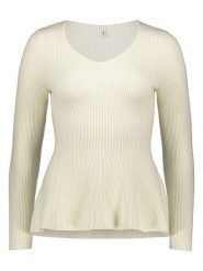ONLY Sweter w kolorze kremowym rozmiar: M. Brązowe swetry klasyczne damskie Only, m, bez kołnierzyka. Za 115.95 zł.