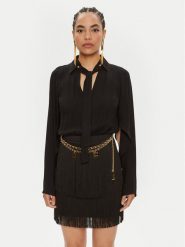 Elisabetta Franchi Sukienka koktajlowa AB-654-46E2-5469 Czarny Regular Fit. Czarne sukienki damskie Elisabetta Franchi, bez wzorów, z syntetyku, wizytowe, bez ramiączek. Za 1,509.00 zł.
