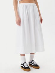 Vans Spódnica midi Francesca VN000M9R Biały Regular Fit. Białe spódnice damskie Vans, m, bez wzorów, z bawełny, midi. Za 179.99 zł.