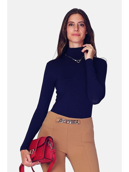 ASSUILI Koszulka w kolorze granatowym rozmiar: 40. Niebieskie bluzki damskie Assuili, bez wzorów, bez kołnierzyka, bez ramiączek. Za 56.99 zł.