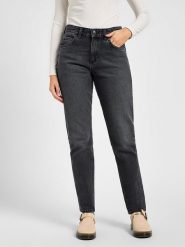 Lee Dżinsy - Tapered fit - w kolorze czarnym rozmiar: W31/L33. Czarne jeansy damskie Lee, z podwyższonym stanem. Za 100.75 zł.
