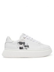 Karl Lagerfeld Kids Sneakersy Z30371 M Biały. Białe buty sportowe dziewczęce Karl Lagerfeld Kids, bez wzorów, ze skóry, bez zapięcia. Za 399.99 zł.