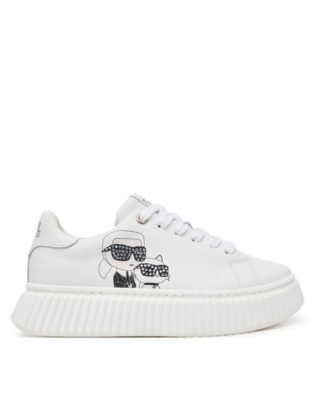 Karl Lagerfeld Kids Sneakersy Z30371 M Biały. Białe buty sportowe dziewczęce Karl Lagerfeld Kids, bez wzorów, ze skóry, bez zapięcia. Za 359.99 zł.
