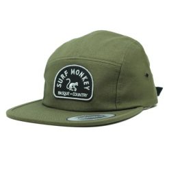 Czapka Trucker - Płaski daszek - Jockey (Oliwkowy). Zielone czapki z daszkiem damskie SURF MONKEY, bez wzorów. Za 179.95 zł.