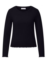 Rich & Royal Koszulka w kolorze czarnym rozmiar: L. Czarne bluzki damskie Rich & Royal, l, bez wzorów, prążkowane, bez kołnierzyka, bez ramiączek. Za 118.28 zł.