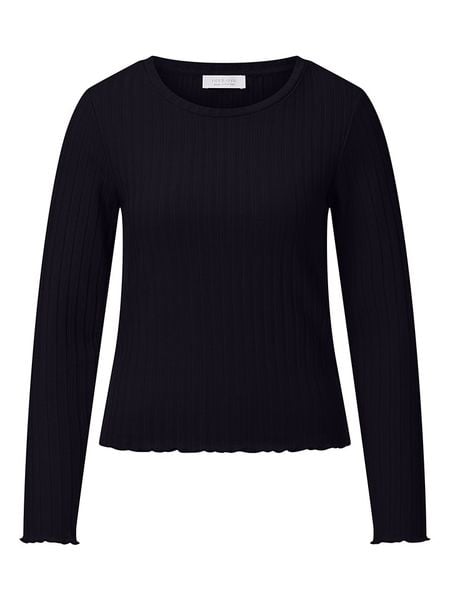 Rich & Royal Koszulka w kolorze czarnym rozmiar: M. Czarne bluzki damskie Rich & Royal, m, bez wzorów, prążkowane, bez kołnierzyka, bez ramiączek. Za 169.95 zł.