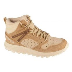 Trampki Damskie Skóra Wildwood. Brązowe trampki damskie Merrell, bez wzorów, ze skóry, bez zapięcia. Za 679.99 zł.