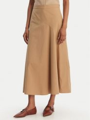 Weekend Max Mara Spódnica trapezowa Zattera 2615101042 Beżowy Regular Fit. Brązowe spódnice damskie Weekend Max Mara, bez wzorów, z bawełny. Za 1,209.00 zł.