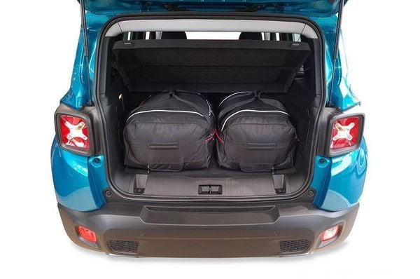 Torby Do Bagażnika Jeep Renegade Phev 2020+ 2Szt Kjust. Czarne torby podróżne KJUST, bez wzorów, z kauczuku. Za 736.00 zł.