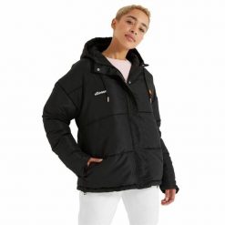 Kurtka Sportowa Damska Ellesse Pejo. Czarne kurtki sportowe damskie Ellesse, l, bez wzorów, z materiału, bez kaptura. Za 441.20 zł.