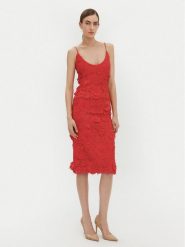 Bardot Sukienka koktajlowa 59747DB Czerwony Regular Fit. Czerwone sukienki damskie Bardot, bez wzorów, z syntetyku, wizytowe, bez ramiączek. Za 369.99 zł.