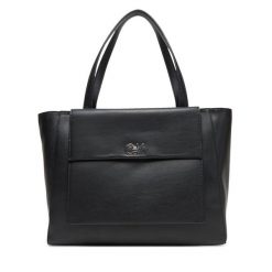 Torebka Calvin Klein. Czarne shopper bag Calvin Klein, bez wzorów, bez dodatków. Za 419.99 zł.