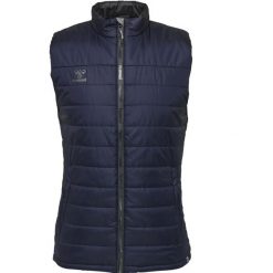 Kurtka sportowa damska Hummel North Waistcoat bez rękawów. Niebieskie kurtki sportowe damskie Hummel, s, bez wzorów, z puchu, bez kaptura. Za 260.00 zł.