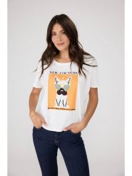 LIEBLINGSSTÜCK Koszulka "Wally" w kolorze białym rozmiar: XS. Białe bluzki damskie LIEBLINGSSTÜCK, xs, bez wzorów, z bawełny, bez kołnierzyka, bez ramiączek. Za 74.63 zł.