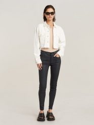 G-Star Dżinsy "Lhana " - Skinny fit - w kolorze czarnym rozmiar: W28/L32. Czarne jeansy damskie G-Star, z podwyższonym stanem. Za 202.03 zł.