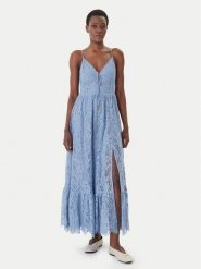 MICHAEL Michael Kors Sukienka letnia MS683HQKQ9 Błękitny Regular Fit. Niebieskie sukienki damskie MICHAEL Michael Kors, bez wzorów, z bawełny, bez ramiączek. Za 1,389.00 zł.