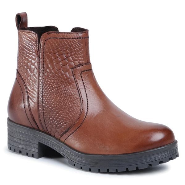 Botki Lasocki. Brązowe botki damskie Lasocki, bez obcasa, na płaskiej podeszwie, bez zapięcia. Za 102.99 zł.