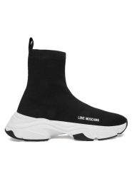 LOVE MOSCHINO Sneakersy JA15386G1OIY8000 Czarny. Czarne obuwie sportowe damskie Love Moschino, z materiału, bez zapięcia. Za 689.00 zł.