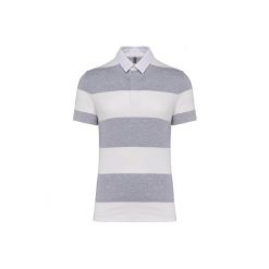 Koszulka polo w paski Kariban. Szare koszulki damskie KARIBAN, bez wzorów, bez kołnierzyka, bez ramiączek. Za 174.50 zł.