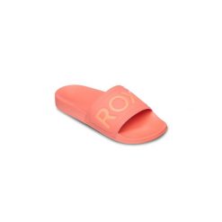 Klapki damskie SLIPPY II. Czerwone klapki damskie Roxy, bez wzorów, z gumy, bez obcasa, bez zapięcia. Za 109.99 zł.