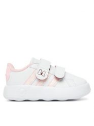 Adidas Sneakersy Grand Court Minnie Cf I JR8130 Biały. Białe buty sportowe dziewczęce Adidas, bez wzorów, ze skóry, bez zapięcia. Za 149.99 zł.