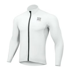 Bluza rowerowa wiatroszczelna ocieplana. Zielone bluzy damskie ROCKBROS, na jesień, l, bez wzorów, z materiału, bez kaptura. Za 349.99 zł.