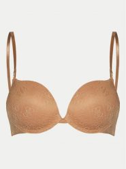 Guess Biustonosz push-up O5RC12 KCLB0 Brązowy. Brązowe biustonosze Guess, z aplikacjami, z syntetyku. Za 129.99 zł.