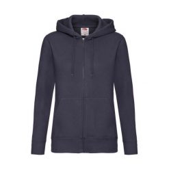 Bluza damska z kapturem Fruit of the Loom Premium. Niebieskie bluzy damskie Fruit of the Loom, m, bez wzorów, z bawełny, z kapturem. Za 144.30 zł.