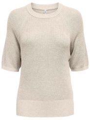 ONLY Sweter w kolorze kremowym rozmiar: M. Brązowe swetry klasyczne damskie Only, m, z wiskozy, bez kołnierzyka. Za 91.99 zł.