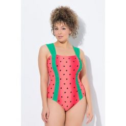 Damski Strój kąpielowy arbuz miękkie miseczki szerokie ramiączka. Brązowe stroje jednoczęściowe Ulla Popken, bez wzorów, z elastanu. Za 294.99 zł.