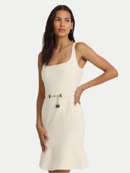 Lauren Ralph Lauren Sukienka letnia 250933462003 Écru Slim Fit. Sukienki damskie Lauren Ralph Lauren, bez wzorów, z syntetyku, bez ramiączek. Za 1,399.00 zł.