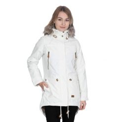 Parka Damska Wodoodporne Clea. Zielone parki damskie Trespass, l, z materiału, z kapturem. Za 249.99 zł.