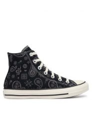 Converse Trampki Chuck Taylor All Star Paisley Pop A19184C Czarny. Czarne trampki damskie Converse, bez wzorów, z materiału, bez zapięcia. Za 379.99 zł.