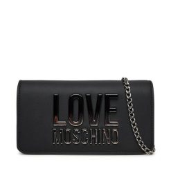 Torebka LOVE MOSCHINO. Czarne torebki wieczorowe damskie Love Moschino, bez wzorów, bez dodatków. Za 399.99 zł.