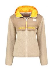 Geographical Norway Kurtka polarowa "Techic" w kolorze beżowym rozmiar: 3XL. Brązowe kurtki damskie Geographical Norway, xl, bez wzorów, z polaru, bez kaptura. Za 180.49 zł.