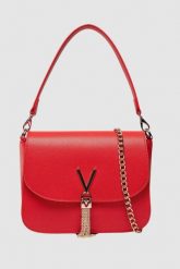 VALENTINO Czerwona listonoszka Divina. Czerwone listonoszki damskie Valentino by Mario Valentino, bez wzorów, na ramię, bez dodatków. W wyprzedaży za 226.99 zł.