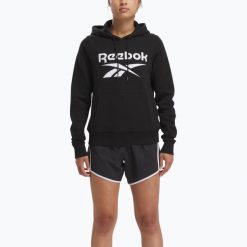 Bluza damska Reebok Identity Big Logo Fleece. Czarne bluzy damskie Reebok, bez wzorów, bez kaptura. Za 189.99 zł.