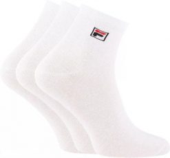 Skarpetki sportowe Fila 3-pak. Białe skarpetki damskie Fila, bez wzorów, z bawełny. Za 28.99 zł.