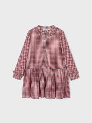 Mayoral Sukienka codzienna 4.928 Czerwony Regular Fit. Czerwone sukienki dziewczęce Mayoral, bez wzorów, z syntetyku, bez ramiączek, proste. Za 179.99 zł.