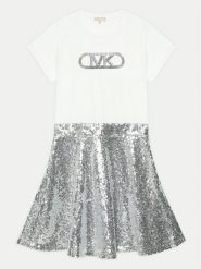 MICHAEL KORS KIDS Sukienka codzienna R30173 D Srebrny Regular Fit. Szare sukienki dziewczęce MICHAEL KORS KIDS, bez wzorów, z syntetyku. Za 529.99 zł.