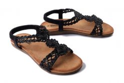 ARTIKER RELAKS 56C1283 czarny, sandały damskie. Czarne sandały damskie Artiker Relaks, bez wzorów, bez obcasa, na płaskiej podeszwie, bez zapięcia. Za 83.93 zł.