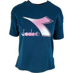 Koszulka damska DIADORA L.T-SHIRT SS LUSH. Niebieskie koszulki damskie Diadora, l, bez wzorów, bez kołnierzyka, bez ramiączek. Za 39.99 zł.