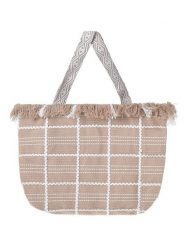 BLE Shopper bag w kolorze beżowym - 47 x 32 x 10 cm rozmiar: onesize. Brązowe shopper bag BLE, bez wzorów, z materiału, na ramię, bez dodatków. Za 49.95 zł.