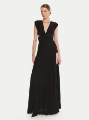 Elisabetta Franchi Sukienka wieczorowa AB-R15-56E2-V690 Czarny Regular Fit. Czarne sukienki damskie Elisabetta Franchi, bez wzorów, z wiskozy, wizytowe, bez ramiączek. Za 2,889.00 zł.