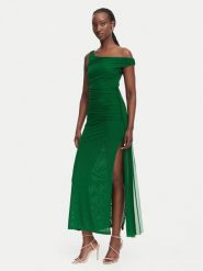 Bardot Sukienka wieczorowa Layana 59512DB Zielony Slim Fit. Zielone sukienki damskie Bardot, bez wzorów, z syntetyku, wizytowe, bez ramiączek. Za 529.99 zł.