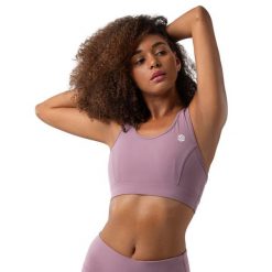 Stanik sportowy Fitness Siroko Comfort Plus. Fioletowe biustonosze sportowe damskie SIROKO, bez wzorów, z nylonu. Za 148.35 zł.