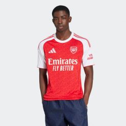 Koszulka piłkarska ADIDAS Arsenal domowa sezon 25/26. Bluzki damskie Adidas, xl, bez wzorów, bez kołnierzyka, bez ramiączek. Za 459.99 zł.