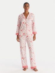 Kate Spade Piżama KSI82772 Różowy Regular Fit. Czerwone piżamy damskie Kate Spade, bez wzorów, z syntetyku, bez ramiączek. Za 559.99 zł.