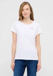 Damski T-Shirt Mustang Style Alma General White 1016748 2045. Białe t-shirty damskie Mustang, xl, bez wzorów, bez kołnierzyka. Za 79.99 zł.